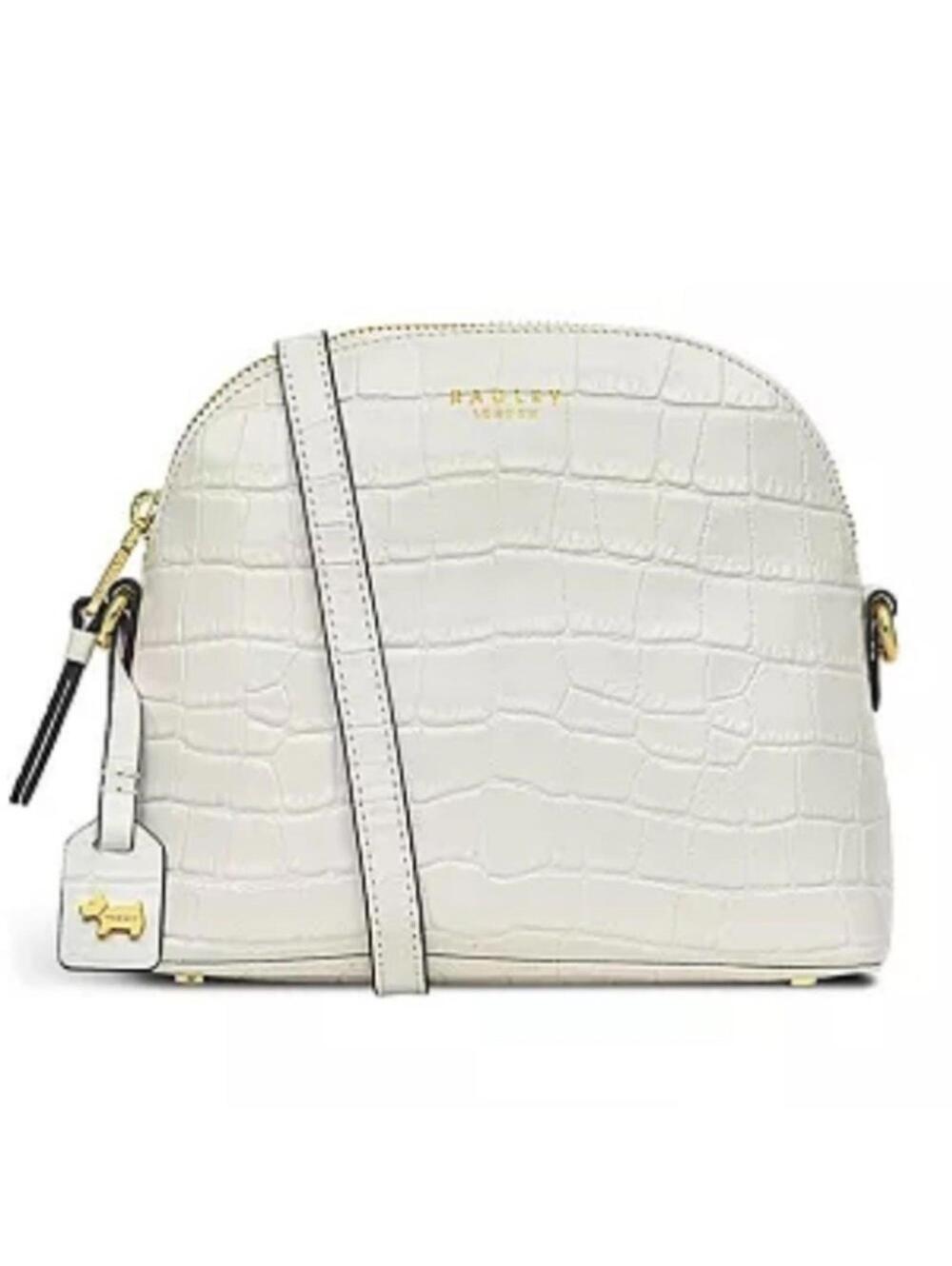 Radley London Women's Chelsea Faux Croc Zip Top Cross-Body, White